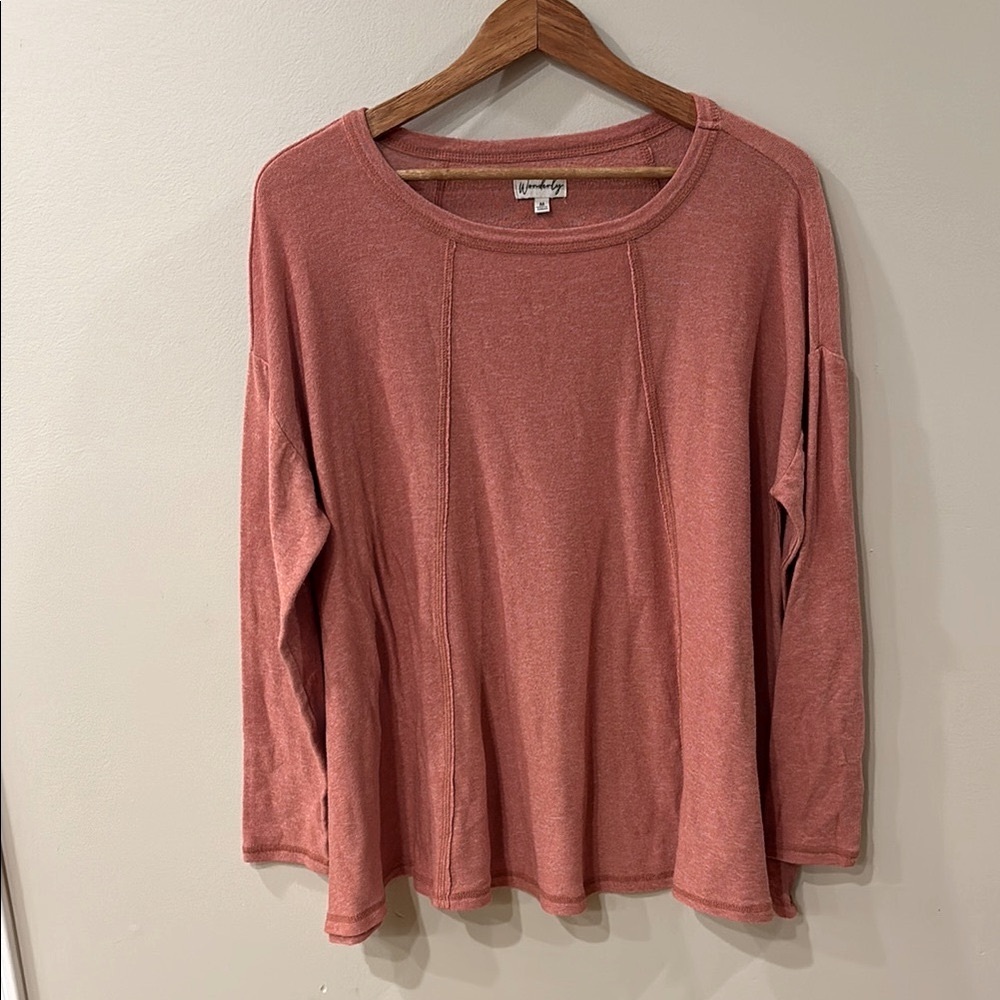Wonderly Pink Boxy Relaxed Top